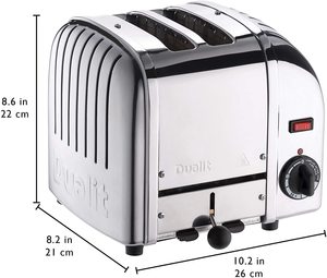 Dualit Classic Toaster's dimensions.