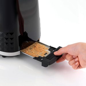 Morphy Richards Dimensions Toaster's removable crumb tray.