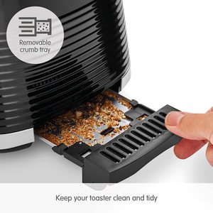 Morphy Richards Dune Toaster's removable crumb tray.