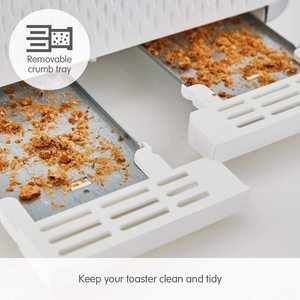 Morphy Richards Verve Toaster's removable crumb trays.