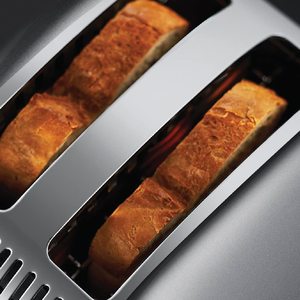 Russell Hobbs Colours Toaster in use.