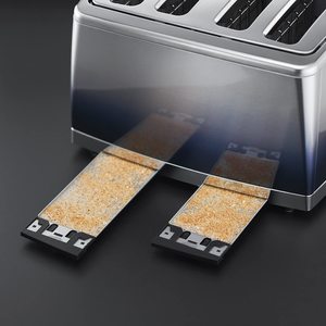 Russell Hobbs Eclipse Toaster's removable crumb trays.