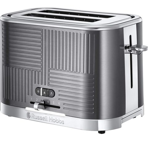 Main view of the Russell Hobbs Geo Steel Toaster.