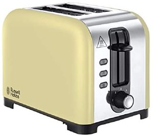 Main view of the cream Russell Hobbs Henley Toaster.