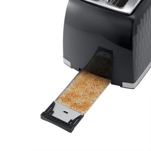 Russell Hobbs Honeycomb Toaster's removable crumb tray.