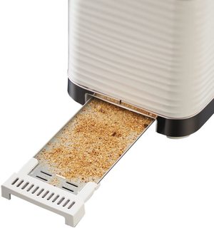 Russell Hobbs Inspire Toaster's removable crumb tray.