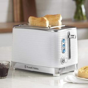 Russell Hobbs Inspire Toaster on display in a kitchen.