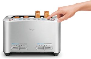 4 Slice Sage Smart Toaster in use.