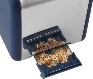 Salter Opulence Toaster's removable crumb tray.