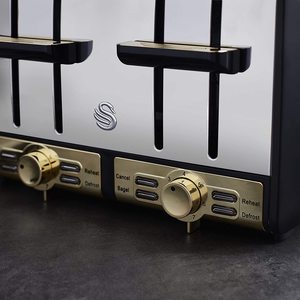 Swan Gatsby Toaster's controls.
