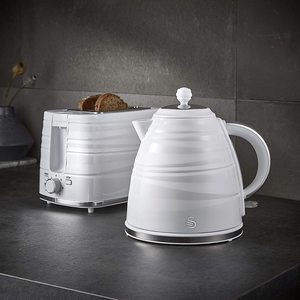 Swan Symphony Toaster with a matching kettle.