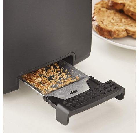 Tower Ombre Toaster's removable crumb tray.